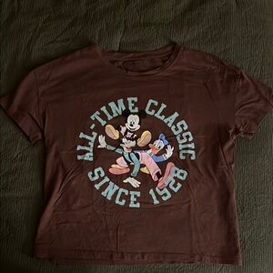 American Eagle Outfitters Brown Crop Graphic Tee